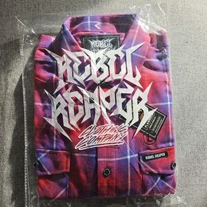 Men's Purple Plaid Casual Shirt